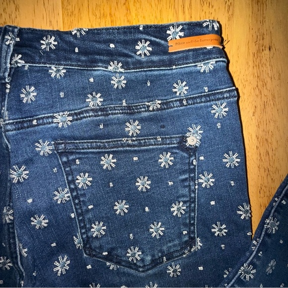 Anthropologie Pilcro embroidered Women's high rise cropped bootcut size 29 Jeans - Picture 5 of 14